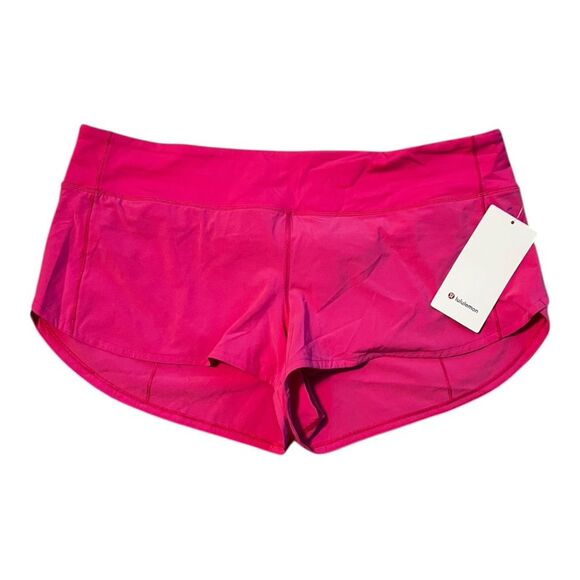 Lululemon Speed Up LR Low Rise Short 2.5" Lined SNCP Sonic Pink Size 14 NWT - Picture 1 of 9